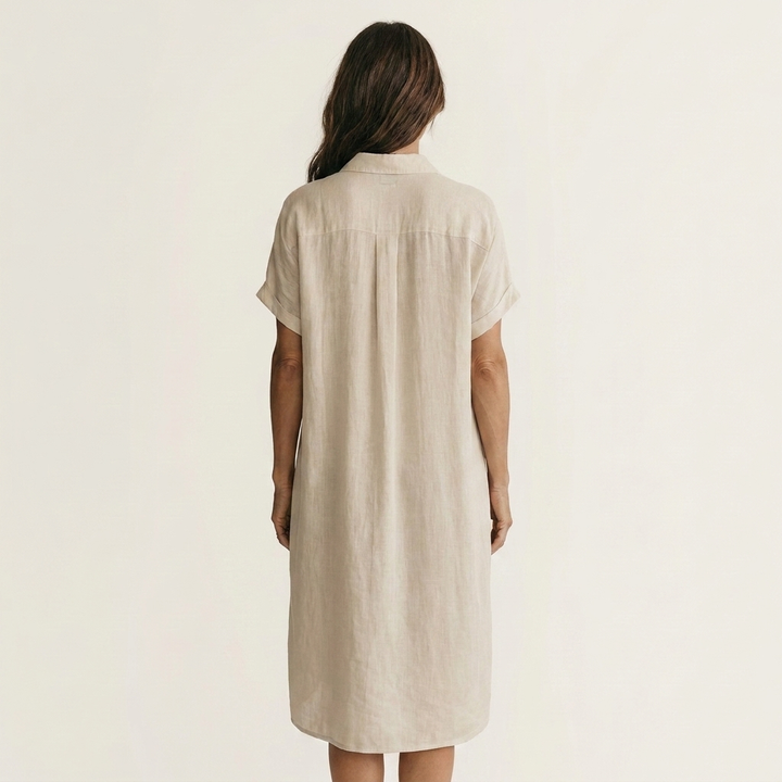 FLORENTINE | MIDI SHIRT DRESS WITH ROLLED CUFFS