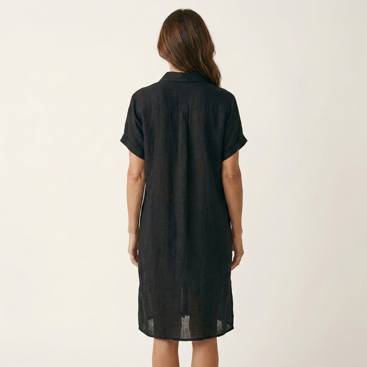 FLORENTINE | MIDI SHIRT DRESS WITH ROLLED CUFFS