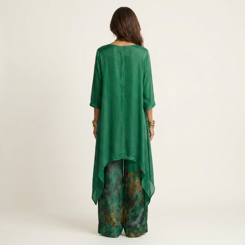 AVALYN | TWO-PIECE SET WITH ASYMMETRIC TUNIC