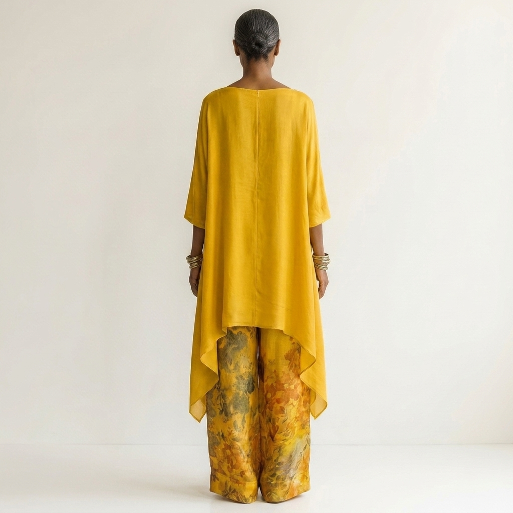 AVALYN | TWO-PIECE SET WITH ASYMMETRIC TUNIC