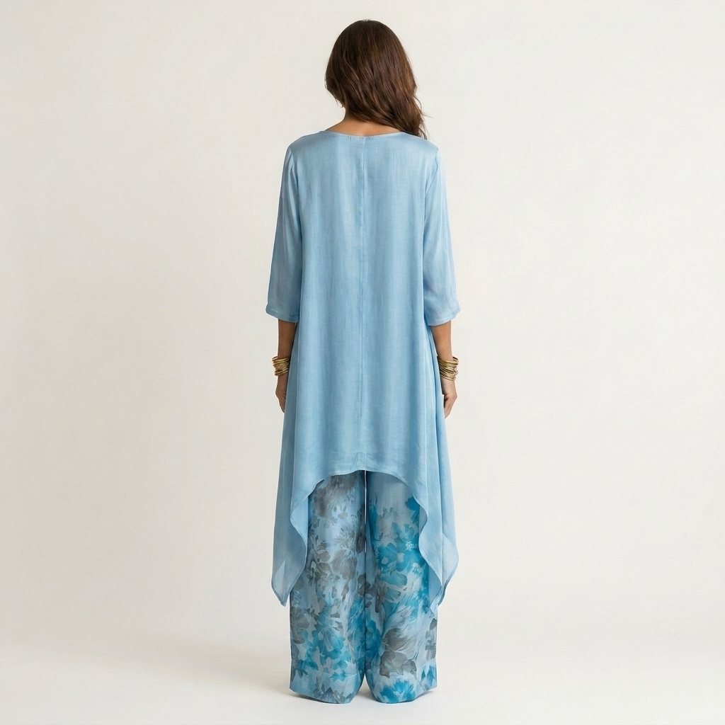 AVALYN | TWO-PIECE SET WITH ASYMMETRIC TUNIC