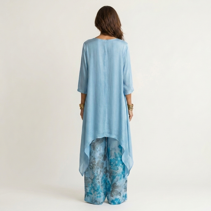 AVALYN | TWO-PIECE SET WITH ASYMMETRIC TUNIC