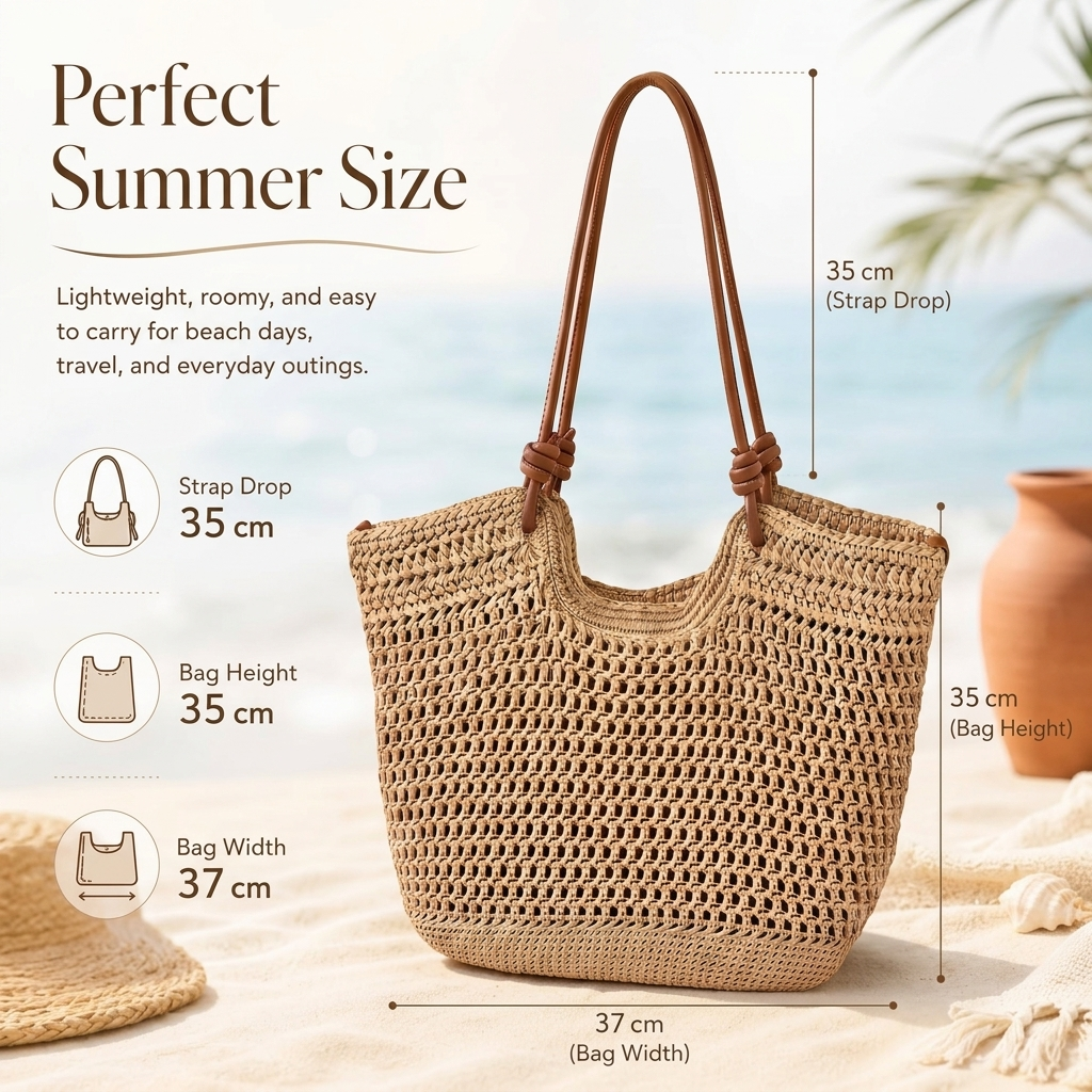 CLARE | CROCHET BEACH TOTE