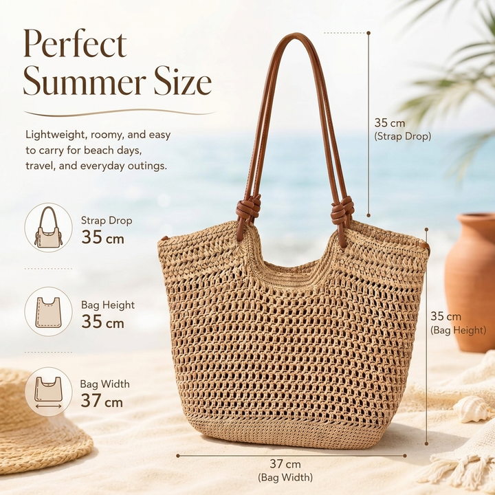 CLARE | CROCHET BEACH TOTE