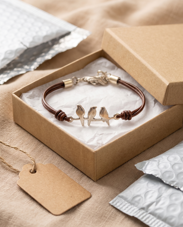 LETTICE | BIRD BRANCH LEATHER BRACELET