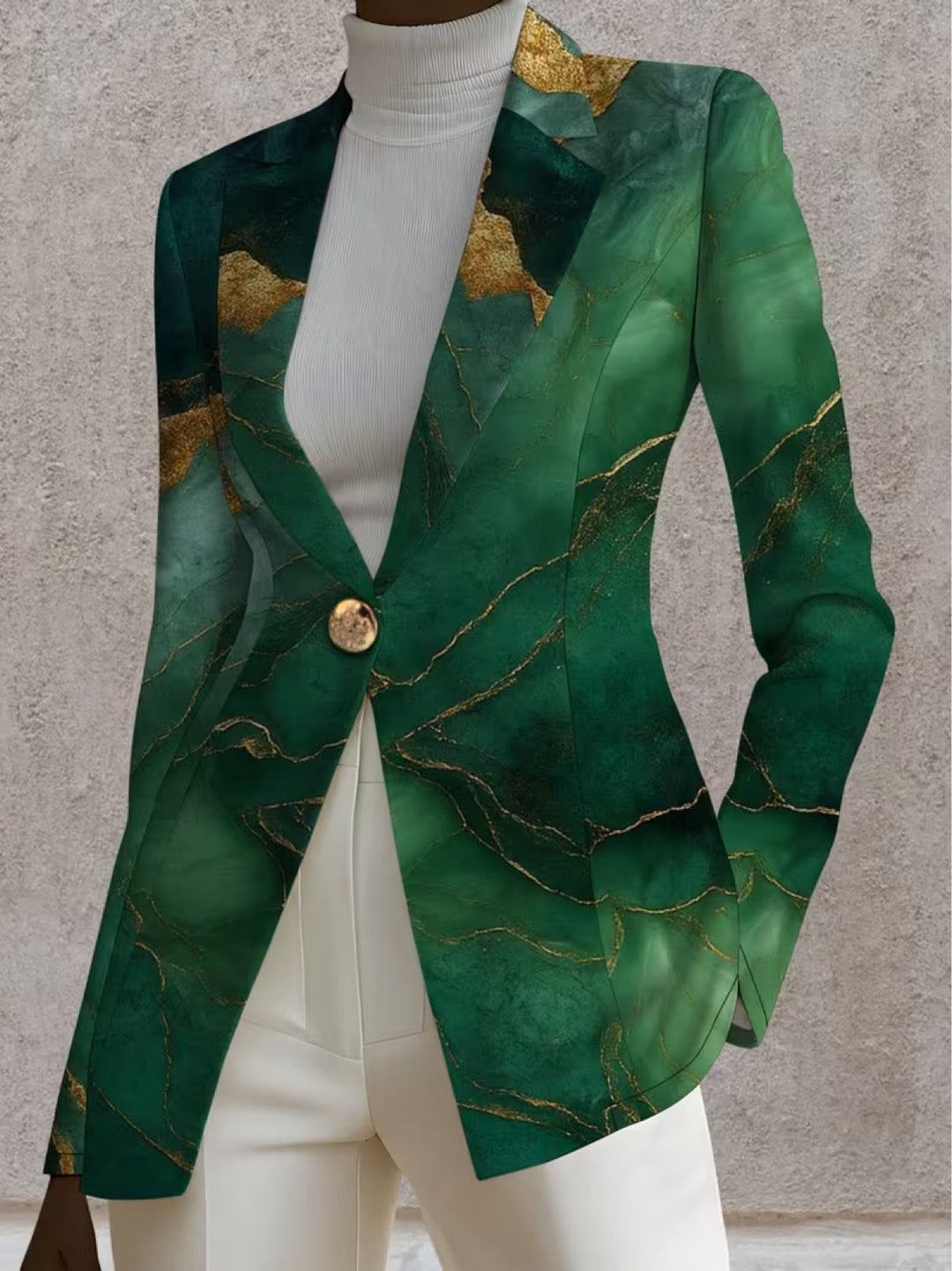 HONORINE | EMERALD MARBLE BLAZER