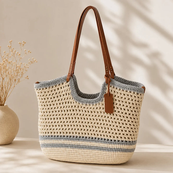 CLARE TWO-TONE | HANDWOVEN TOTE BAG