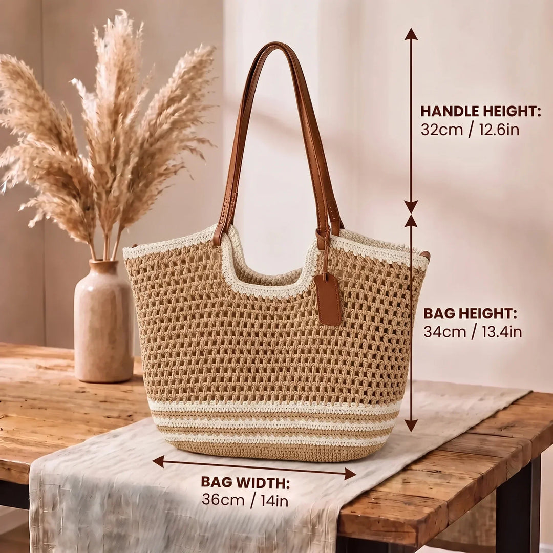 CLARE TWO-TONE | HANDWOVEN TOTE BAG