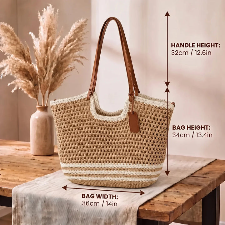 CLARE TWO-TONE | HANDWOVEN TOTE BAG