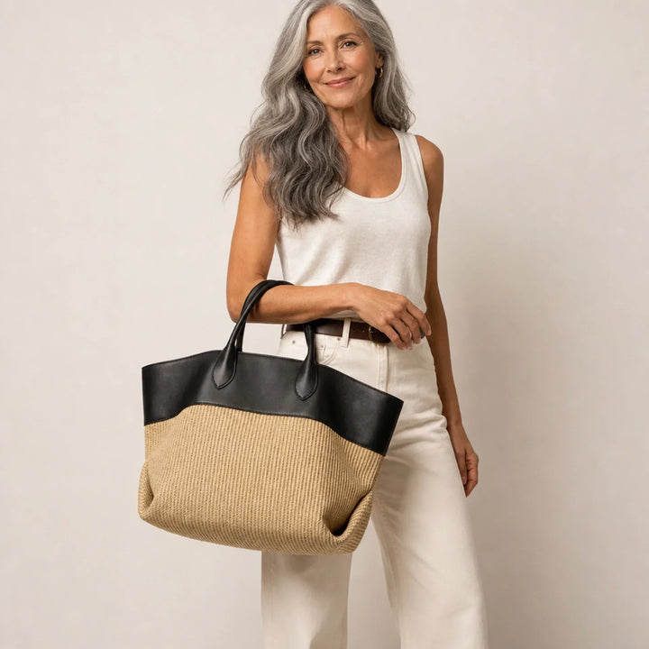 THE COLOURBLOCK | WOVEN TOTE BAG FOR WOMEN
