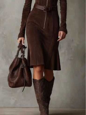 WILLOW | ZIPPER MIDI DRESS