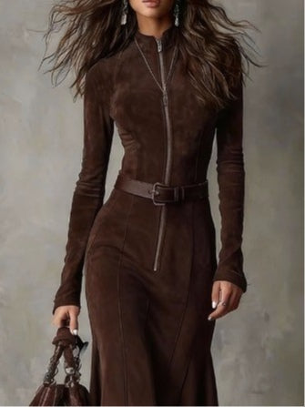 WILLOW | ZIPPER MIDI DRESS