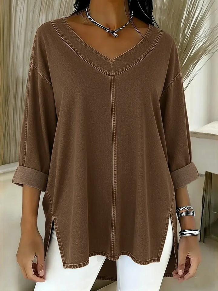 LOUISA | RELAXED V-NECK TOP