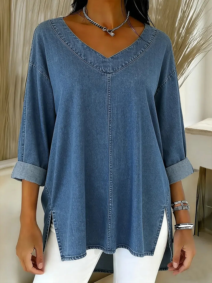 LOUISA | RELAXED V-NECK TOP