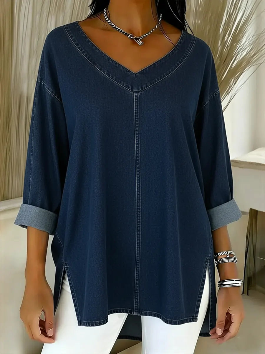 LOUISA | RELAXED V-NECK TOP