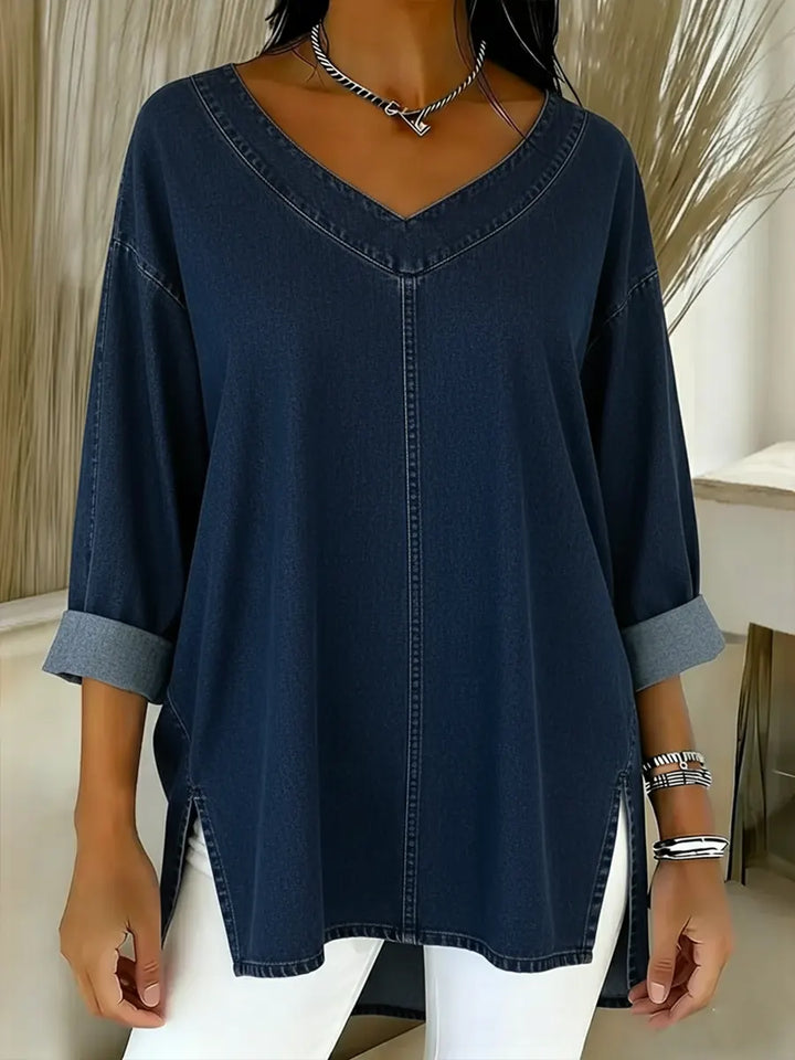 LOUISA | RELAXED V-NECK TOP
