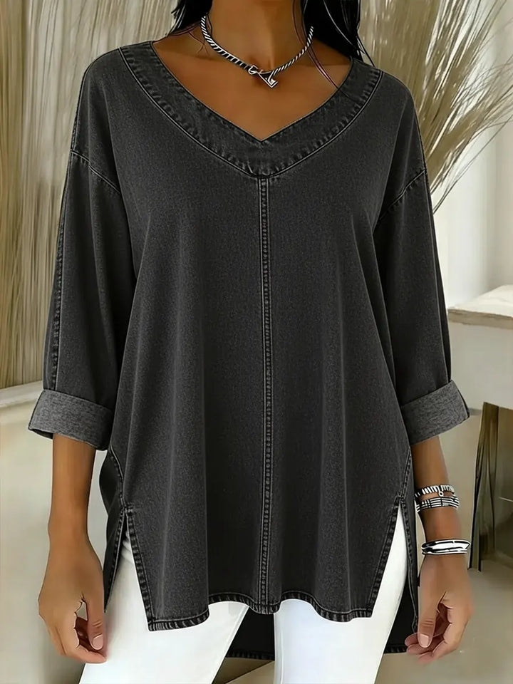 LOUISA | RELAXED V-NECK TOP