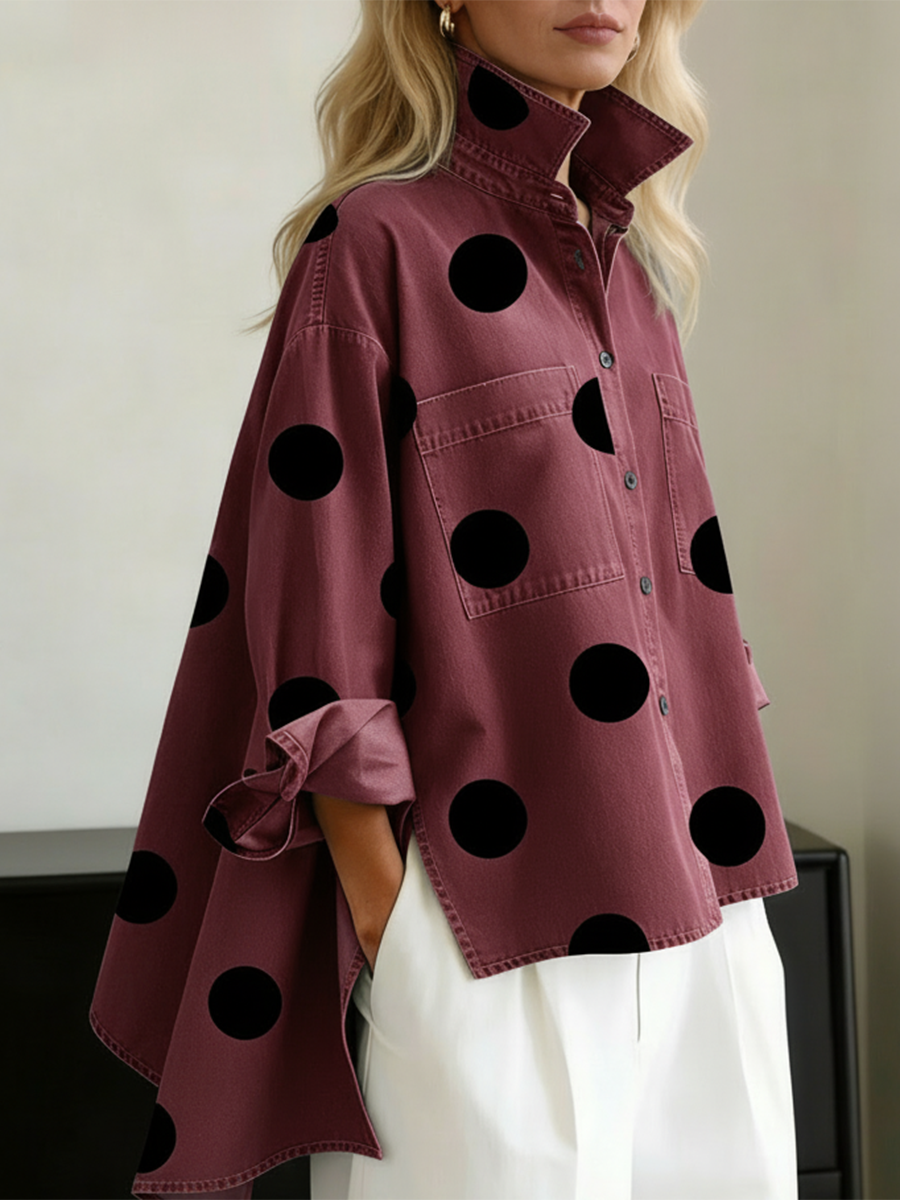 PORTIA | POLKA DOT OVERSHIRT