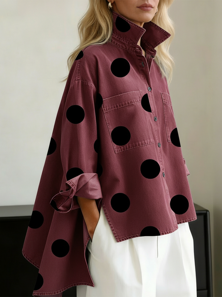 PORTIA | POLKA DOT OVERSHIRT