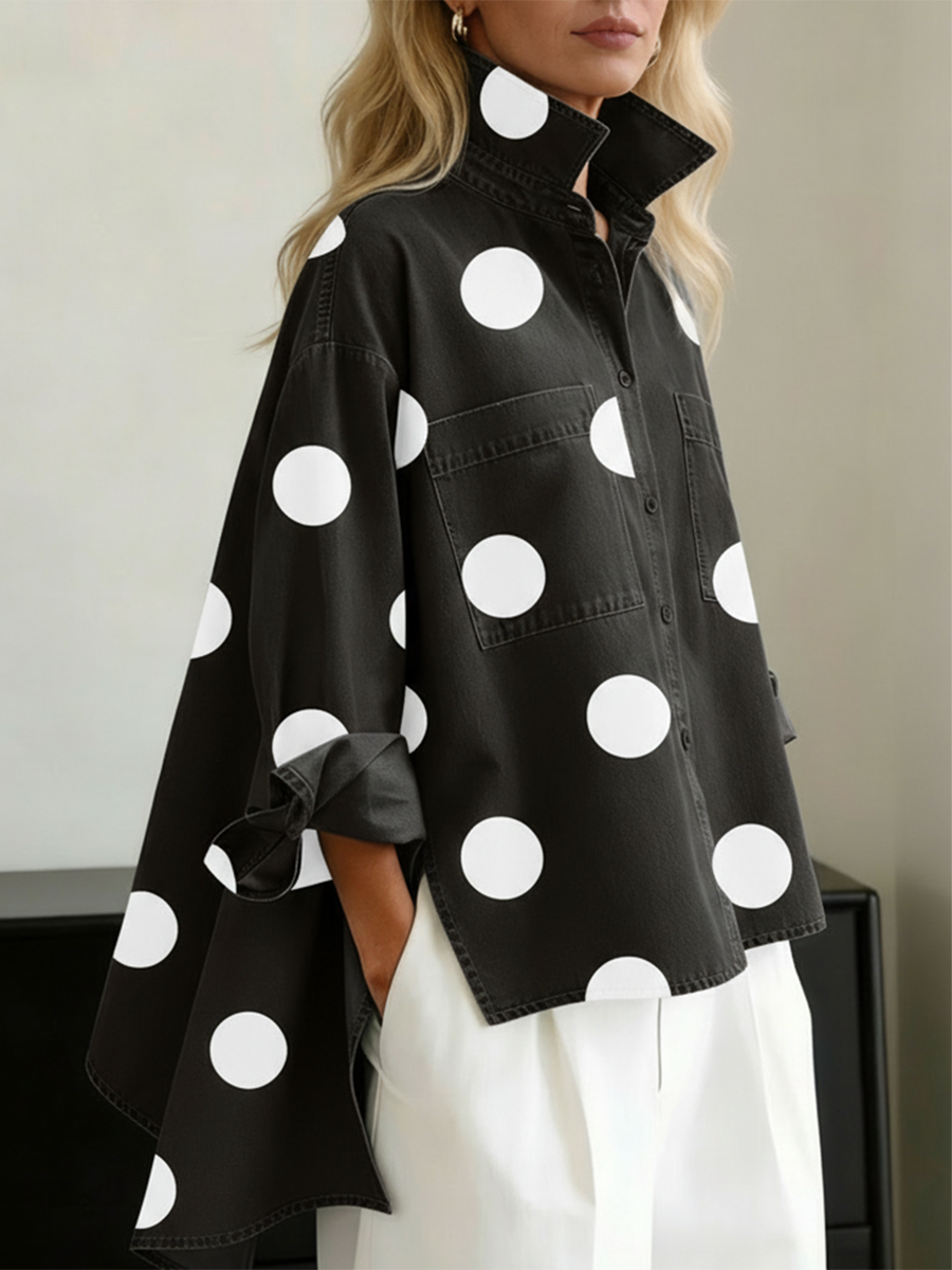 PORTIA | POLKA DOT OVERSHIRT