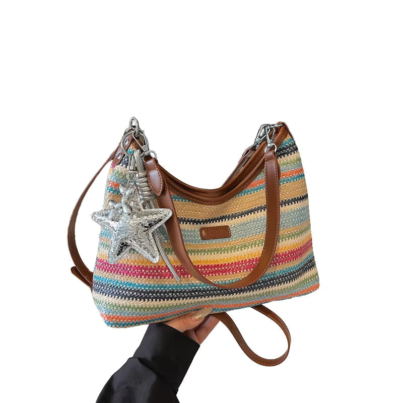 THE STRIPED |  BOHO SHOULDER BAG