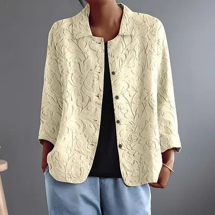DELPHINETTE | WOVEN FLORAL BLOUSE