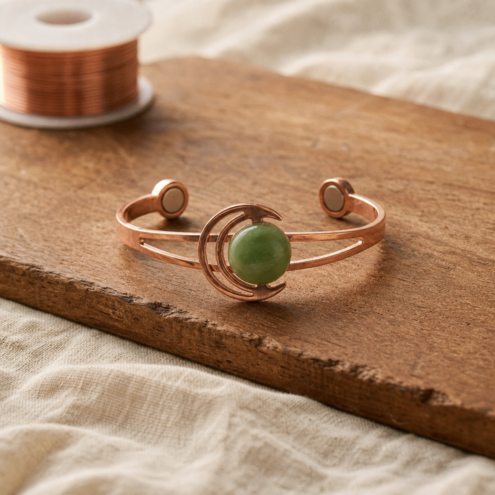 OLIVIA | SPHERE GREEN COPPER BRACELET